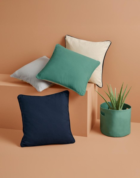 Fairtrade Cotton Piped Cushion Cover  