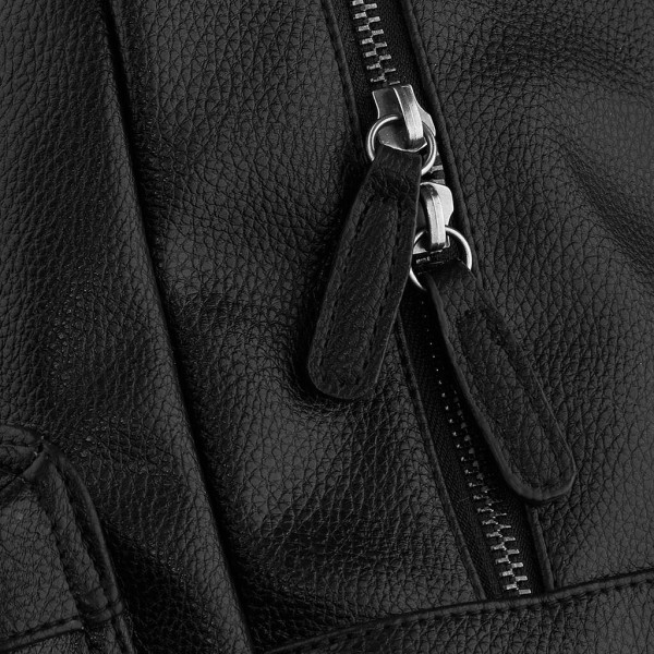 Faux Leather Fashion Backpack  