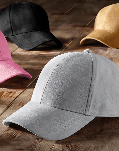 Faux Suede 6 Panel Cap  