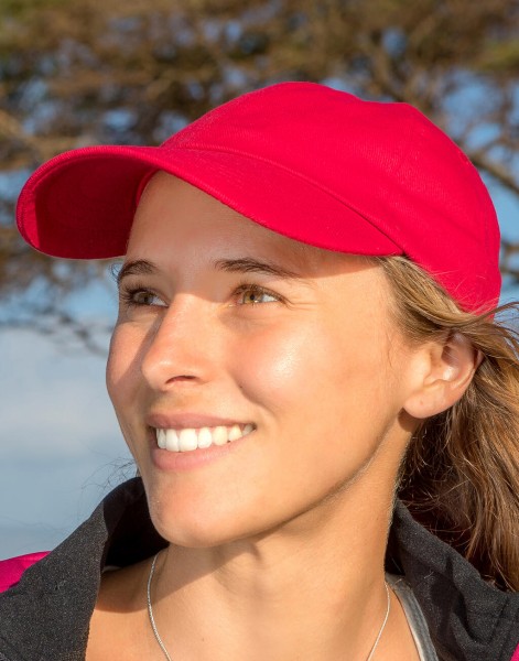 Flat Brushed-Cotton-Cap Piros 