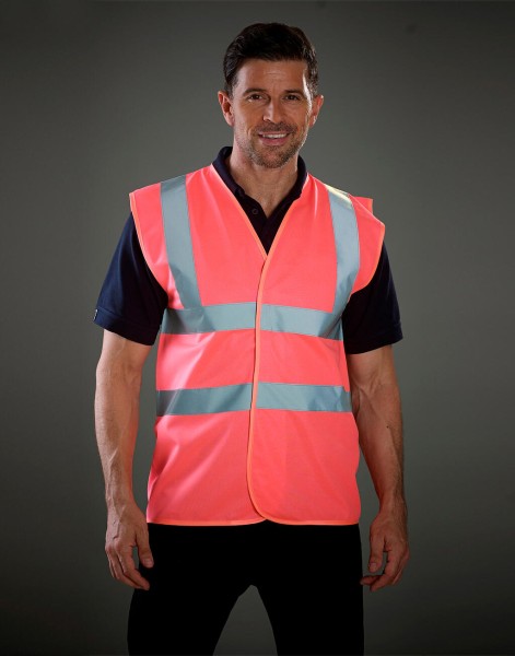 Fluo 2 Band+Brace Waistcoat Piros 