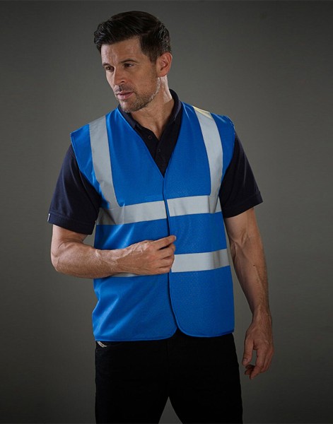 Fluo 2 Band+Brace Waistcoat Piros 