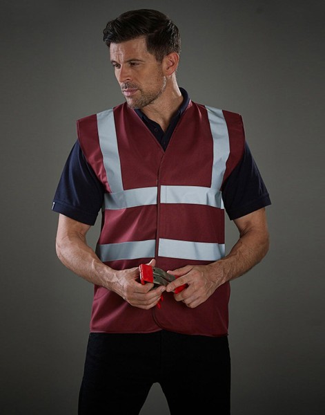 Fluo 2 Band+Brace Waistcoat Piros 