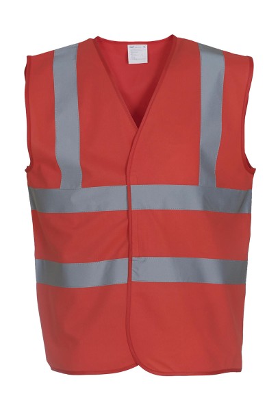 Fluo 2 Band+Brace Waistcoat Piros 