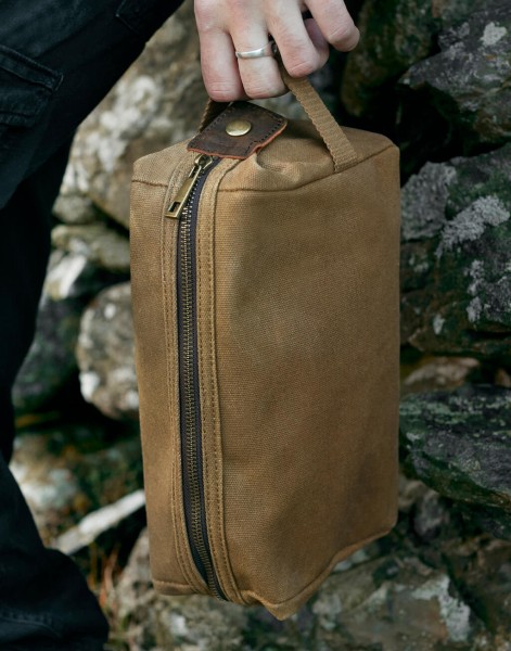Heritage Waxed Canvas Wash Bag  