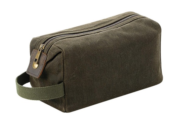 Heritage Waxed Canvas Wash Bag  