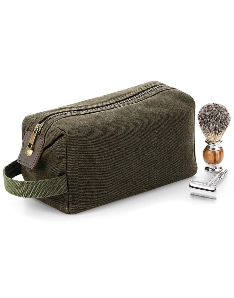 Heritage Waxed Canvas Wash Bag  