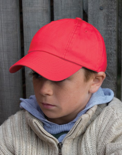Junior Low Profil Cotton Cap Fehér 