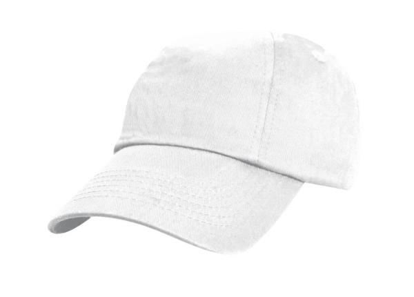 Junior Low Profil Cotton Cap Fehér 