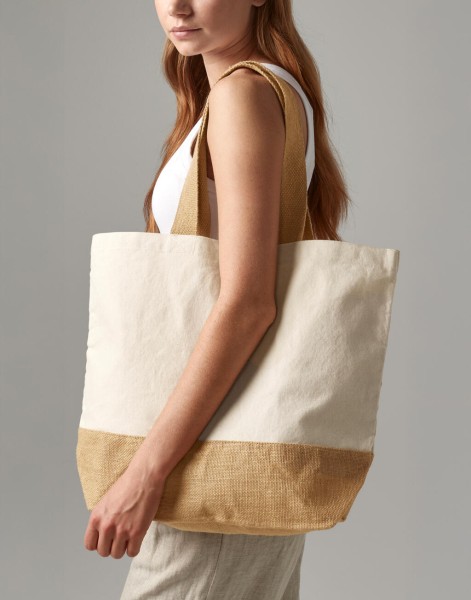 Jute Base Canvas Tote  