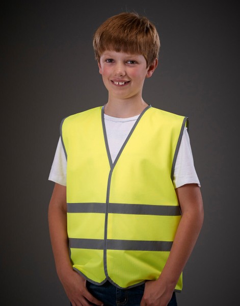 Kids Fluo Reflective Border Waistcoat  