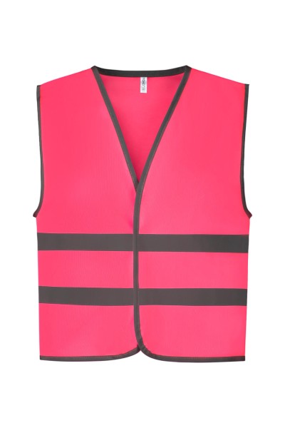 Kids Fluo Reflective Border Waistcoat Rózsaszín 