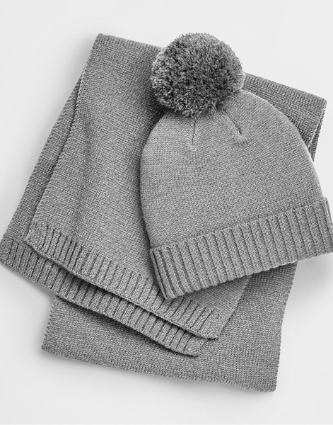 Knitted Scarf and Beanie Gift Set  