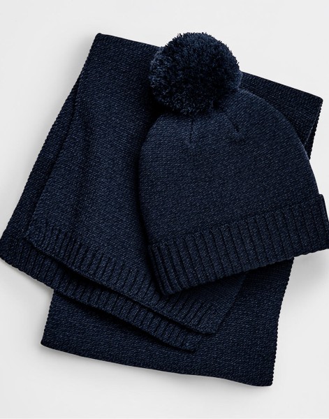 Knitted Scarf and Beanie Gift Set  