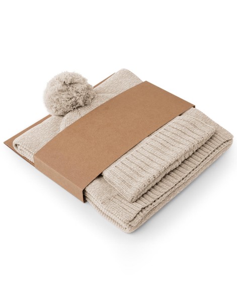 Knitted Scarf and Beanie Gift Set  