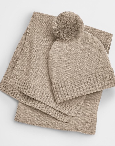 Knitted Scarf and Beanie Gift Set  