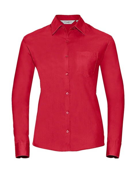 Ladies` Cotton Poplin Shirt LS  