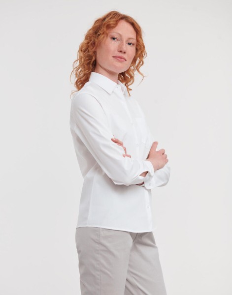 Ladies` Cotton Poplin Shirt LS  