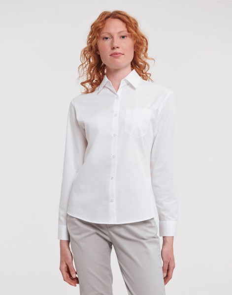 Ladies` Cotton Poplin Shirt LS  