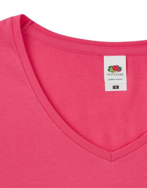 Ladies` Iconic 150 V Neck T  