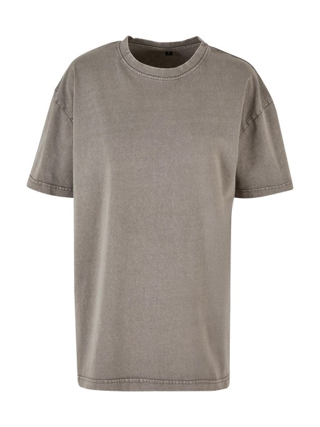 Ladies Oversized Acid Wash  