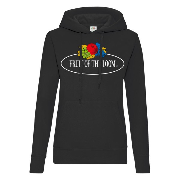 Ladies Vintage Hooded Sweat Large Logo Print  