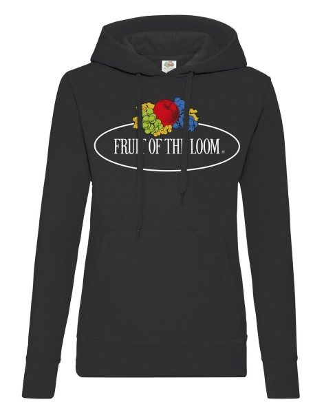 Ladies Vintage Hooded Sweat Large Logo Print  