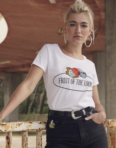 Ladies Vintage T Large Logo Print  