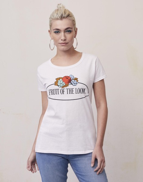 Ladies Vintage T Large Logo Print  