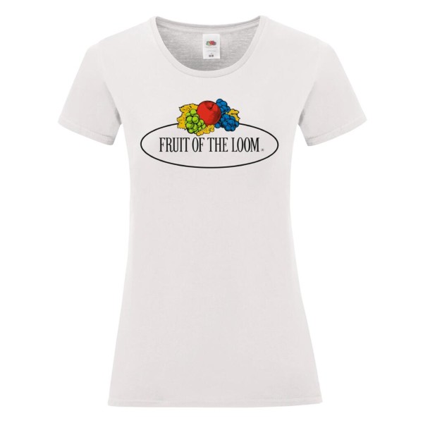 Ladies Vintage T Large Logo Print Fehér 