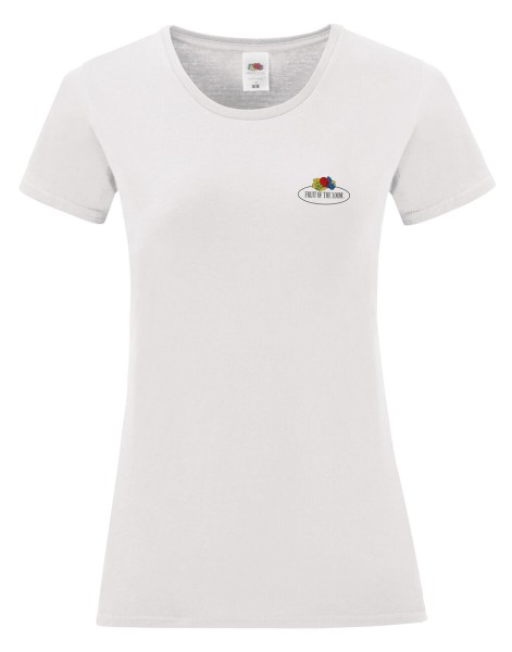 Ladies Vintage T Small Logo Print Fehér 