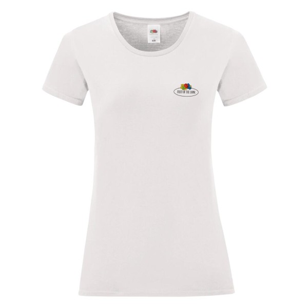 Ladies Vintage T Small Logo Print Fehér 
