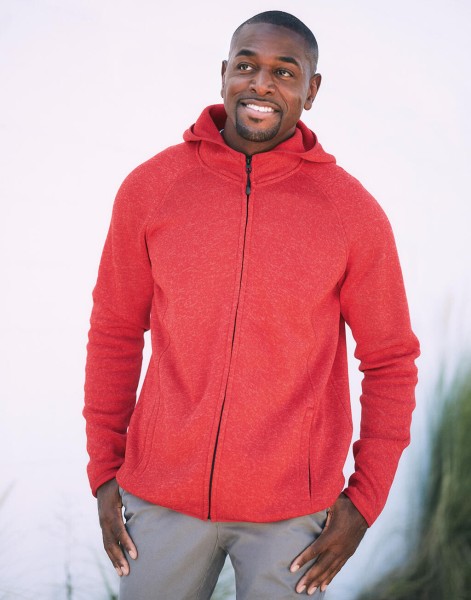 Lux Hooded Knit Fleece Jacket for men  