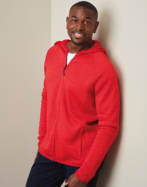 Lux Hooded Knit Fleece Jacket for men  