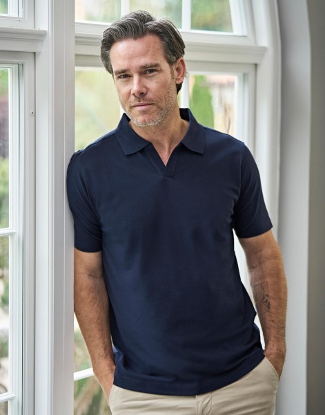 Luxury Stretch V-Neck Polo  