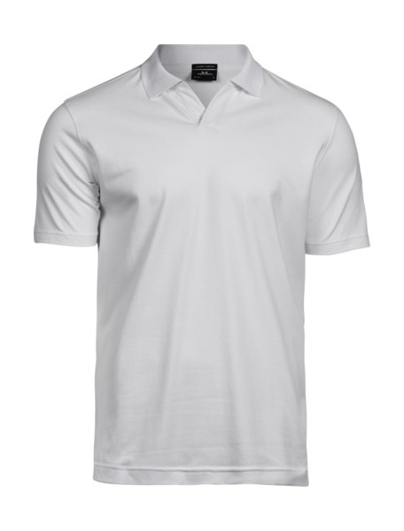 Luxury Stretch V-Neck Polo Fehér 