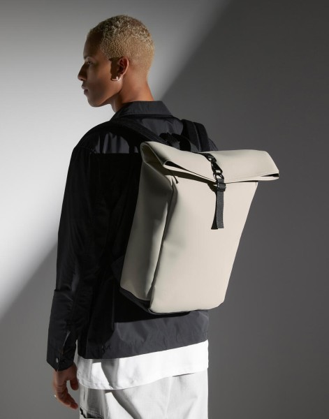 Matte PU Rolltop Backpack  