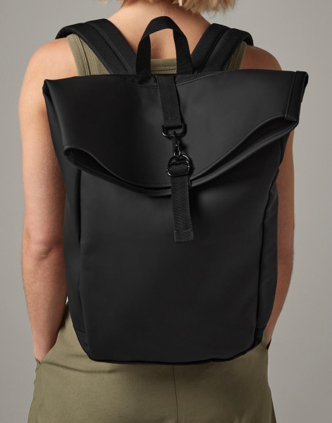 Matte PU Rolltop Backpack  