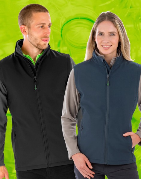 Men`s Recycled 2-Layer Printable Softshell B/W  