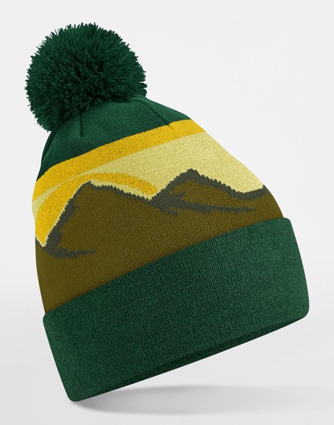 Mountain Peaks Pom Pom Beanie  