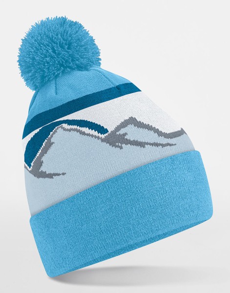 Mountain Peaks Pom Pom Beanie  