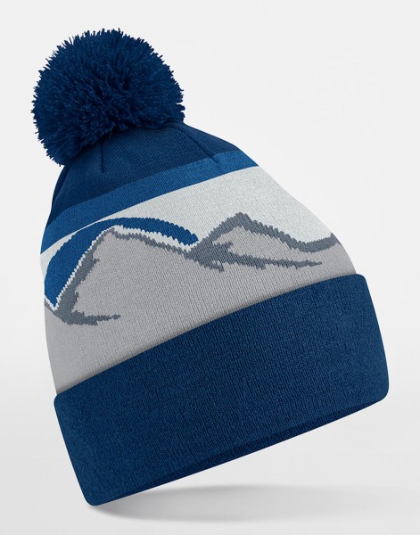 Mountain Peaks Pom Pom Beanie  