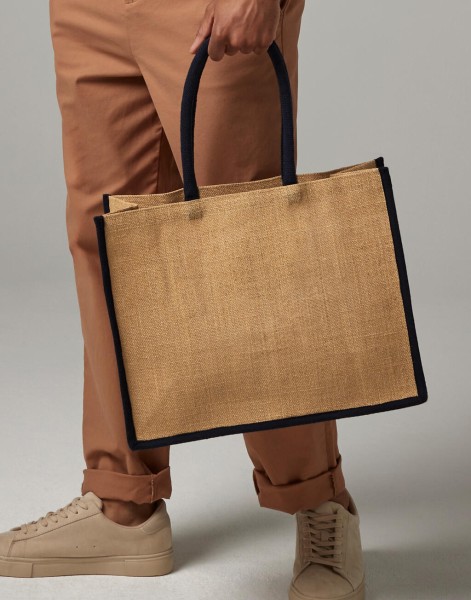 Natural Starched Jute Classic Shopper  