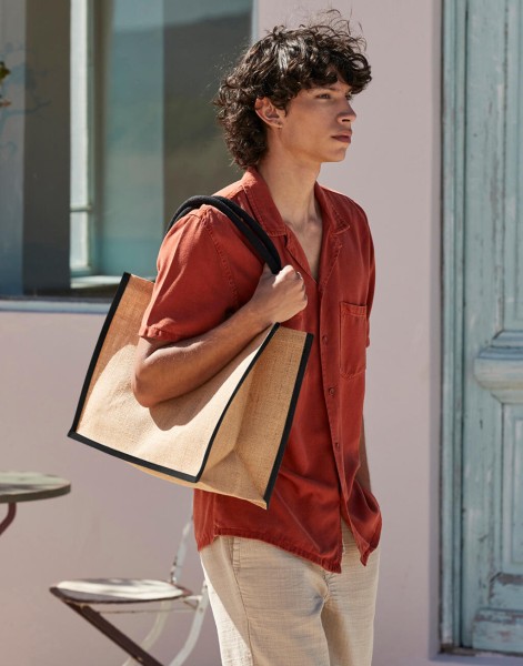 Natural Starched Jute Classic Shopper  