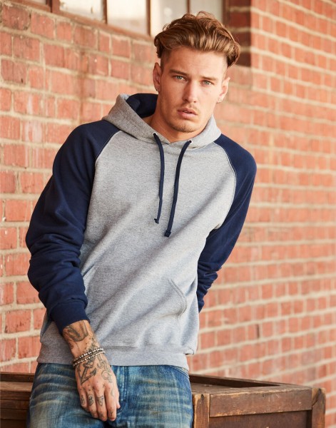 NuBlend Colour Block Raglan Hooded Sweatshirt  
