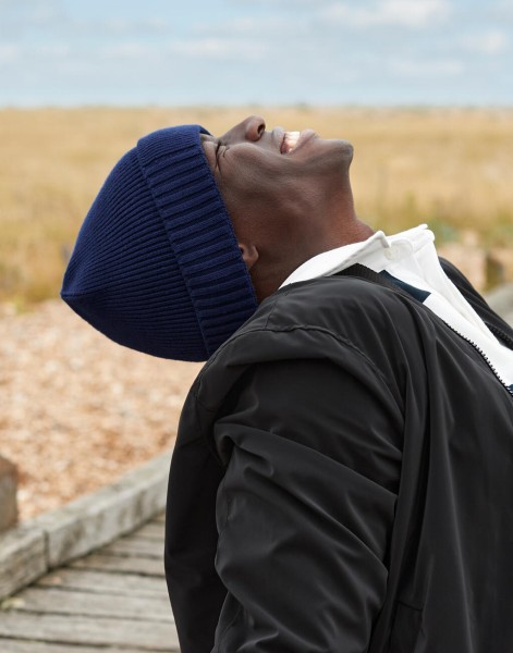 Organic Cotton Engineered Patch Beanie  