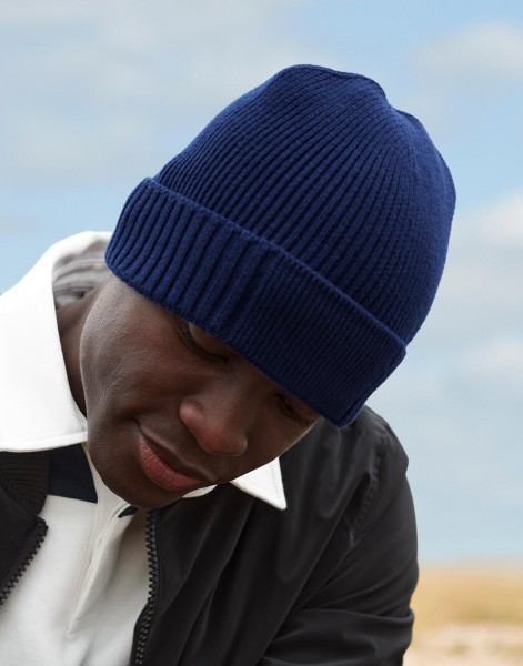 Organic Cotton Engineered Patch Beanie  