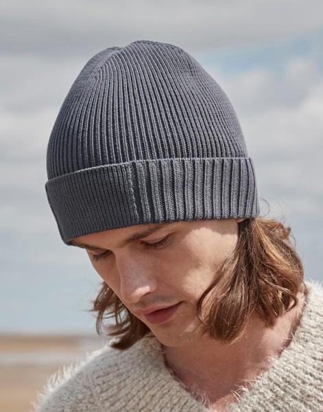 Organic Cotton Engineered Patch Beanie  