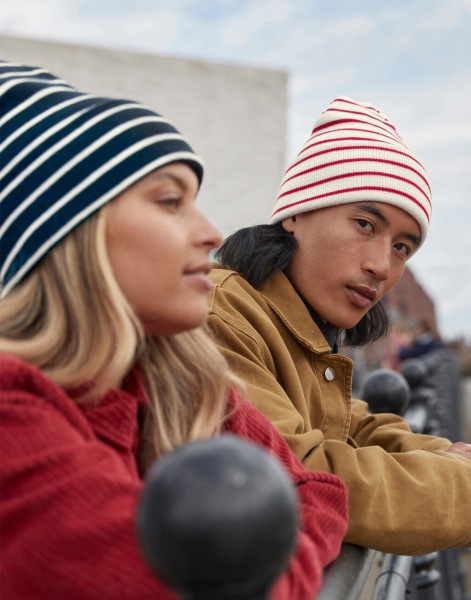 Original Deep Cuffed Striped Beanie  
