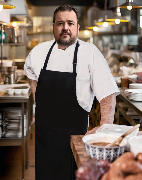Oversize Bib Apron with Buckle and Pocket<P/>  